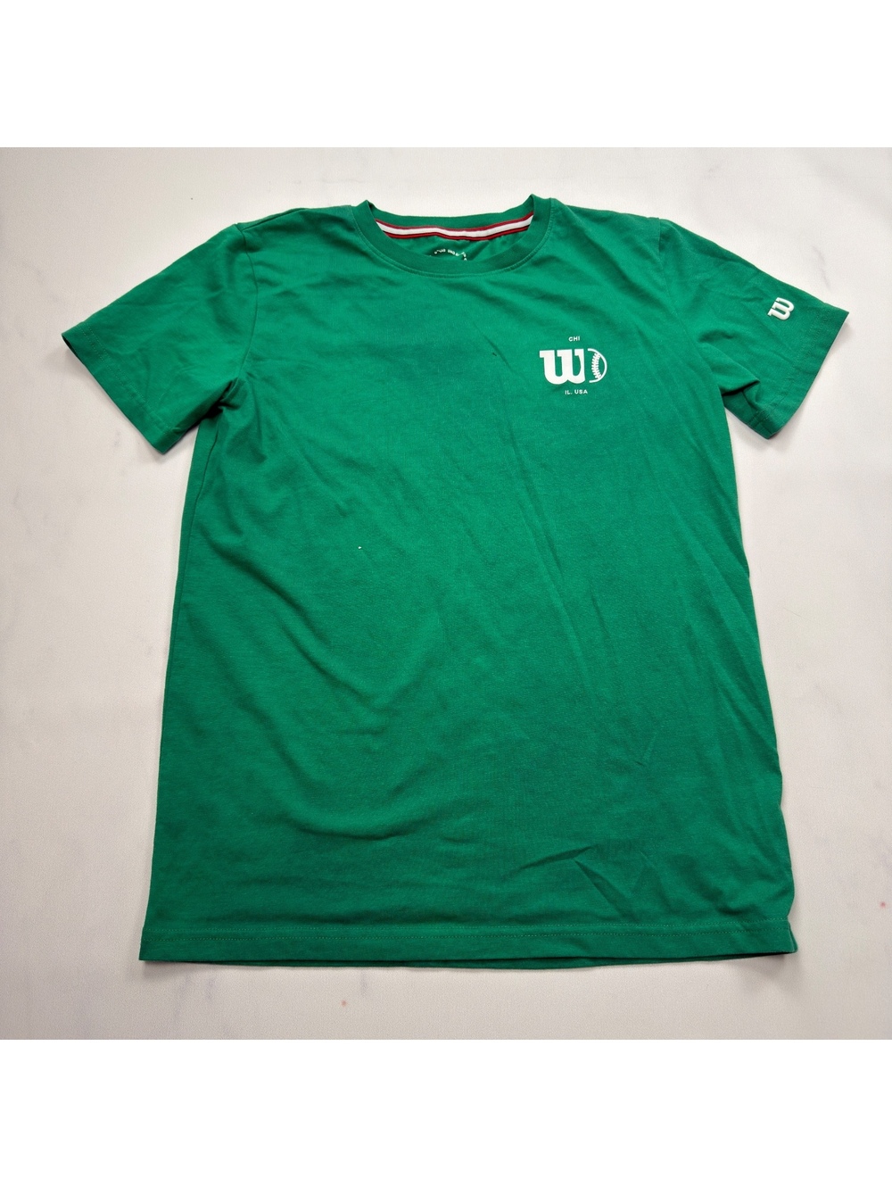Wilson T-Shirt Green Baseball Logo - Boys XL